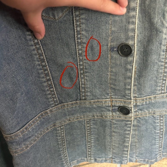 Theory Blue Denim Crop Long Sleeve Button Up Button Cuff Jacket Size Medium - Picture 7 of 9